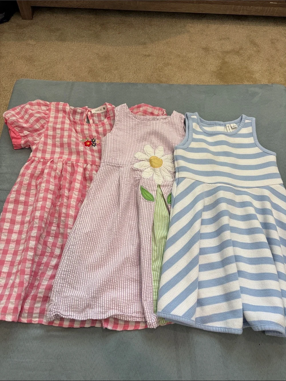 3 Dresses Summer Spring Floral Gingham Striped 4T